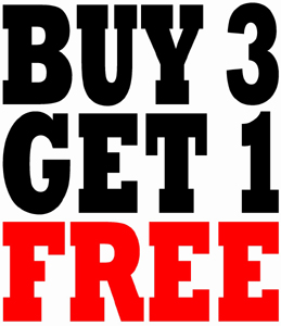 Buy 3, Get 1 Free May Web Specials (May 1st - May 31st)